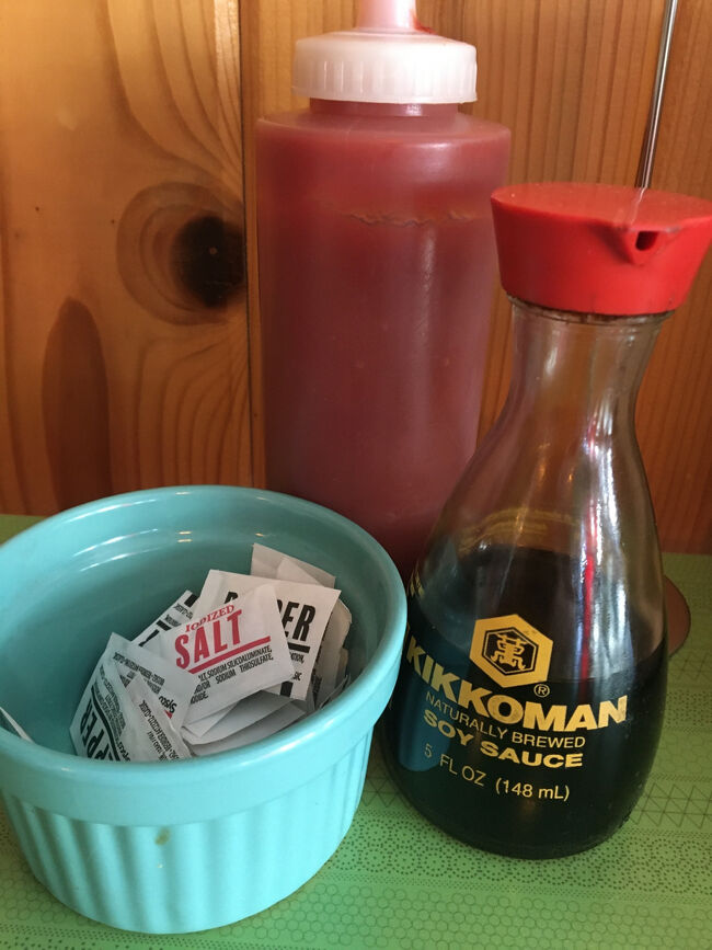 アロハ醤油ではなくキッコーマン醤油なのが素敵