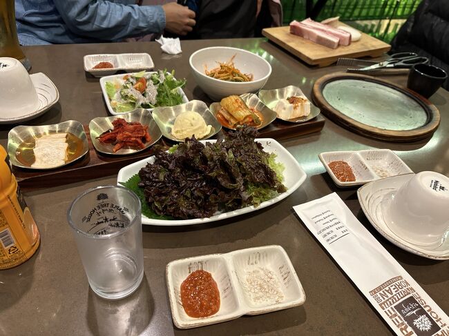 タクシーで夕食に行こうと思ったら、、、<br />タクシーがつかまらず1時間歩き回りましたw<br />お腹ぺこぺこで夕食に！！！夕食はサムギョプサルー！