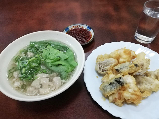 広島グルメ#5 ホルモン天ぷら・ホルモン汁(でんがく汁)