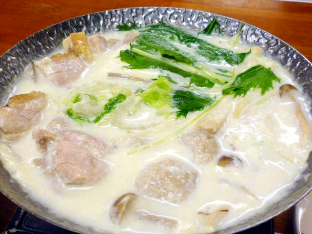 いにしえに思いをはせる牛乳鍋