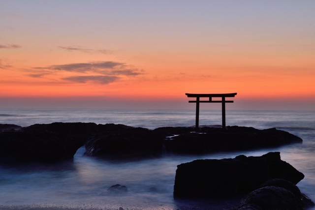 4. 茨城・大洗磯前神社の気嵐