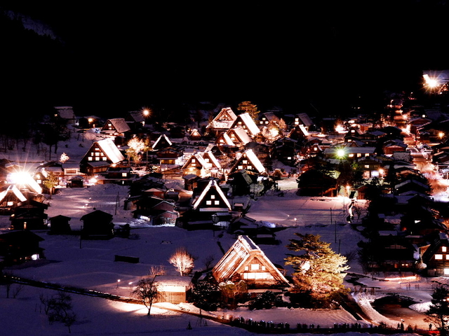 【14位】白川郷ライトアップ / 岐阜県