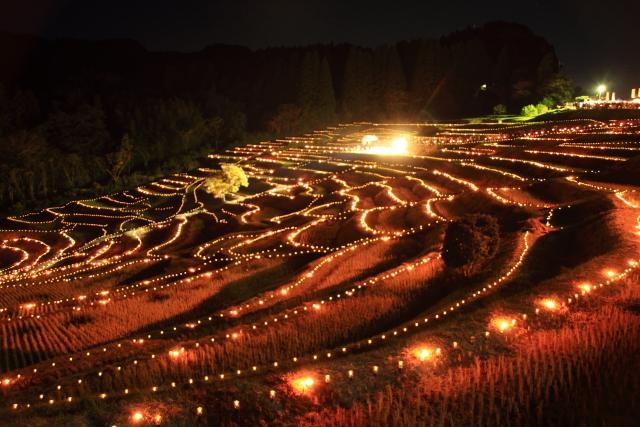 棚田のあかり・棚田の夜祭り