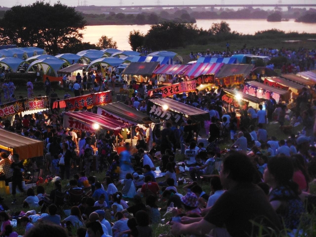 さかいふるさと祭り 利根川大花火大会
