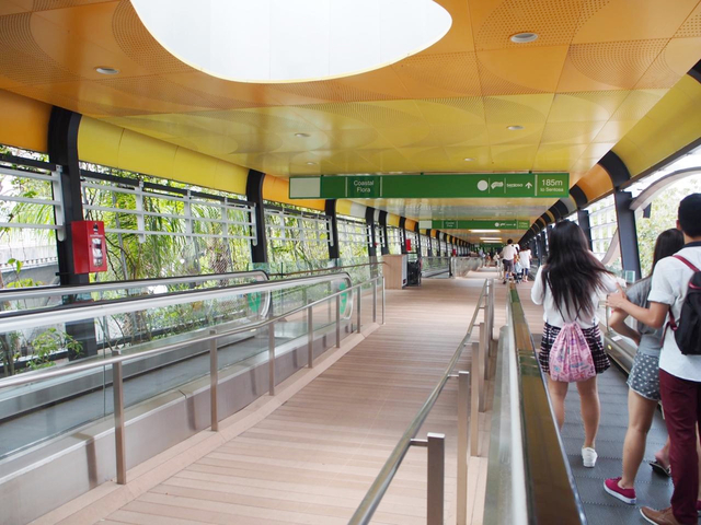 景色を見ながら歩いて「セントーサ島」へ