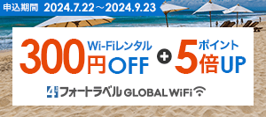 Wi-Fi󥿥300OFF ˥եȥ٥ݥ5UP եȥ٥ GLOBAL WiFi