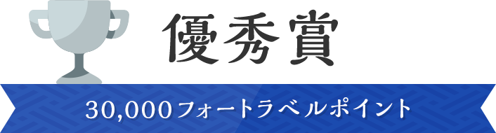 優秀賞 30,000フォートラベルポイント